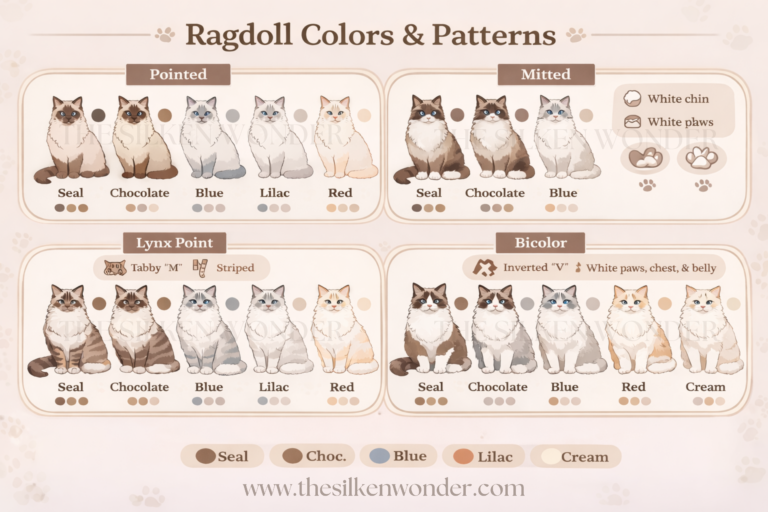 Silken wonder Ragdoll Kleuren en Patronen